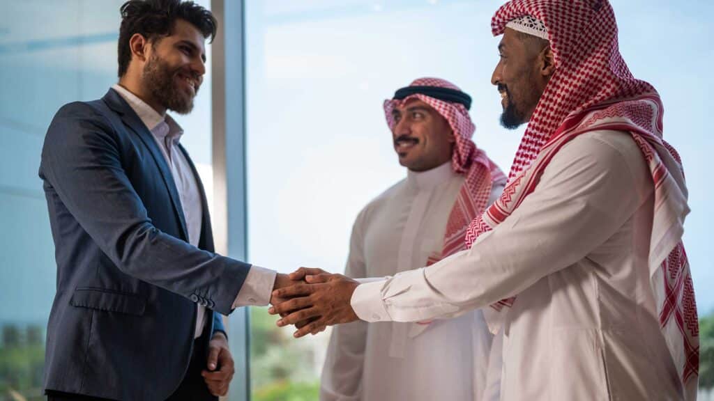 Arab Men Greeting